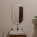 Lomazoo miroir salle de bain ovale doré 50 x 90 cm - led lumineux - anti - buée - hamburg Lomazoo miroir salle de bain ovale doré 50 x 90 cm - led lumineux - anti - buée - hamburg