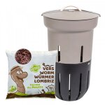 Lombricomposteur - ferme du moutta - 12l - 250gr de vers - plastique recycl� - garantie 15 ans