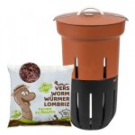 Lombricomposteur - terracotta - 12l - 500gr de vers - composteur � enterrer - fabrication fran�aise