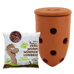 Lombricomposteur - wormacotta - 11l - composteur en terre cuite - inclus 250gr de vers - �cologique et ...