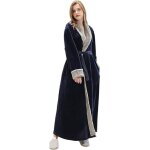 Longue peignoir femme robe de chambre chaud hiver flanelle peignoir de bain - l - 55 - 80kg