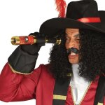 Longue vue - accessoire pour dguisement de pirate ou de corsaire - rouge - 30 cm