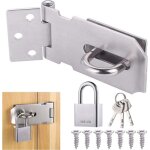 Loquet de cadenas agrafe avec cadenas et vis loquet avec serrure loquet de porte pour chambre � coucher ...