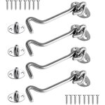 Loquet port 4pccrochet fermeture porte4 inch acier inoxydable porte loquetverrou portail pour serrures ...