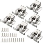 Loquets de porte 6 pi�ces de quincaillerie de loquet de porte darmoire � double rouleau avec vis