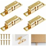 Loqueteau  bille de porte en laiton loquet  double boule pour placard et meubles 4 pices.