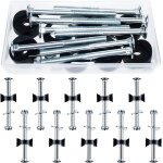 Lot de 10 vis galvanis�es pour fixation des poteaux de filet de trampoline - avec �crous rondelles et ...