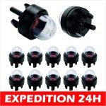 Lot de 10 ampoules damorage de carburant pour pompe  carburant carburateur bulle dhuile pour stihl ...