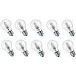 Lot de 10 ampoules halog�nes eco 42 w = 56 w �quivalent � 60 w e27 ampoules � incandescence transparentes ...