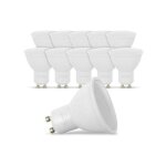 Lot de 10 ampoules led gu10 5w eq. 50w 4000k blanc naturel