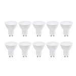 Lot 10 ampoules led gu10 7w 120 4000k blanc neutre sans scintillement 220v.