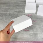 Lot de 10 blocs en polystyrne 10x10x4 cm pavs en styropor blanc pour bricoloage