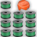 Lot de 10 bobines de fil vert pour dbroussailleuse black & decker gl7033 gl8033 gl9035 a6482 (10 bobine ...
