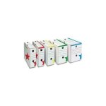 Lot de 10 botes archive dos de 20 cm montage automatique kraft blanc - 5 toiles
