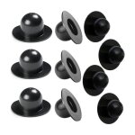Lot 10 bouchons piscine intex pompe filtration rechange (noir)