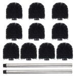 Lot de 10 brosses wc t�tes de brosse de rechange pour nettoyage des toilettes brosses wc avec 2 poign�es. ...
