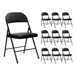 Lot de 10 chaises pliantes rembourr�es thinia home