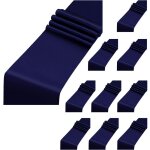 Lot de 10 chemins de table en satin bleu marine 305 x 274 cm pour mariage banquet remise de dipl�me anniversai ...