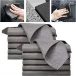 Lot de 10 chiffons de nettoyage magiques pais en microfibre sans traces rutilisables pour vitres de voiture ...