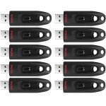 Lot de 10 cl usb sandisk ultra 128 go 128gb 128g usb 3. 0 jusqu 130mo / s sdcz48 - 128g - u46