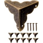 Lot de 10 coins de protection en mtal antique pour meubles design vintage en laiton clous inclus couleurs ... Lot de 10 coins de protection en mtal antique pour meubles design vintage en laiton clous inclus couleurs ...