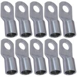 Lot de 10 cosses electriques à oeillet tubulaire - oeil - Ø8mm - non isolées - pour conducteur 35mm² ... Lot de 10 cosses electriques à oeillet tubulaire - oeil - Ø8mm - non isolées - pour conducteur 35mm² ...