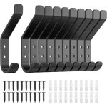 Lot de 10 crochets muraux pour suspendre des manteaux : crochet solide en mtal de 10 kg avec vis cintres ...
