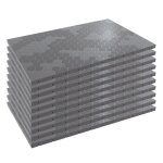 Lot de 10 dalles de sol clipsables grises 116x76x3 cm rectangulaire polypropylne revtement de sol 7. ...