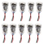 Lot de 10 douilles de lampe e10 à vis pour led petites ampoules douille de lumière avec douille de fil ... Lot de 10 douilles de lampe e10 à vis pour led petites ampoules douille de lumière avec douille de fil ...