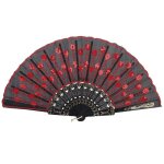 Lot de 10 ventails pliables  paillettes pour mariage fte danse dcoration dintrieur (rouge)