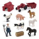 Lot de 10 figurines danimaux de la ferme r�alistes jouets �ducatifs ornements fournitures de f�te