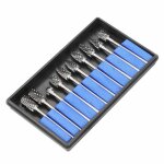 Lot de 10 fraises rotatives en carbure de tungstène avec tête de meulage pour outils rotatifs dremel ... Lot de 10 fraises rotatives en carbure de tungstène avec tête de meulage pour outils rotatifs dremel ...