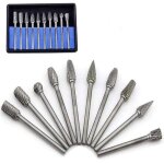 Lot de 10 fraises rotatives en carbure de tungstne tte de meulage pour outils rotatifs dremel meuleuse ...