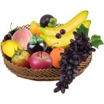 Lot de 10 fruits artificiels en plastique r�alistes pour d�coration dint�rieur (sans prise)