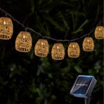 Lot de 10 guirlandes lumineuses solaires � led pour ext�rieur - 36 m - r�sistantes aux intemp�ries - ...