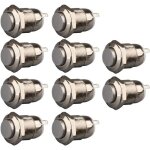 Lot de 10 interrupteurs � bouton - poussoir momentan�s �tanches en acier inoxydable bouton - poussoir ...