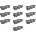 Lot de 10 jardinières en plastique pour palettes artecsis bacs à fleurs décoration jardin 9x36. 8x9. ... Lot de 10 jardinières en plastique pour palettes artecsis bacs à fleurs décoration jardin 9x36. 8x9. ...
