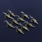 Lot de 10 leurres souples en forme de crevettes pour pche  la crevette