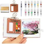 Lot de 10 mini botes de peinture aquarelle de voyagepalette portable nano pour aquarellecoloriage kit ...