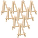 Lot de 10 mini chevalets dartiste en bois triangulaires pour prsentoir de cartes de mariage