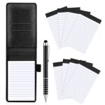 Lot de 10 mini porte - bloc - notes de poche avec stylo en mtal et recharges pour carnet de poche noir ...