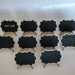 Lot de 10 mini tableaux noirs avec chevalet petits tableaux noirs rectangulaires marque places en bois ...