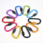 Mousquetons - gigicial - lot de 10 - alliage daluminium - verrouillage - 10 couleurs