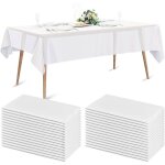 Lot de 10 nappes jetables 150 x 280cm nappes impermable en peve jetables rectangulaires nappe blanche ... Lot de 10 nappes jetables 150 x 280cm nappes impermable en peve jetables rectangulaires nappe blanche ...