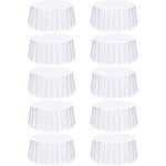 Lot de 10 nappes rondes en polyester pour tables rondes anti - taches et anti - plis - blanc - 228 cm ...