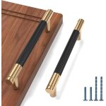 Lot de 10 noir et dor� poignee de meuble entraxe 128mm cuisine poign�e meuble poignet de porte cuisine ...