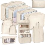 Lot de 10 organisateur de bagage pour voyage sacs rangement de valise voyage pour vtements chaussures ...