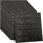 Papier peint - lot de 10 - imitation brique blanche - autocollants muraux 3d - imperm�able et insonorisant ...