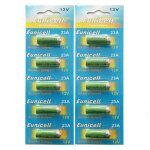 Lot de 10 piles alcaline 12v type a23 - 23a compatibles lrv08 - l1028 - rvo8 - ms21 - mn21 - e23a - k23a ...