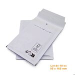 Lot de 10 pochettes ( enveloppes ) � bulles a / 1 : 95 x 165 mm en kraft blanc